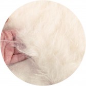 Mohair à coudre  7 cm - Blanc Neige