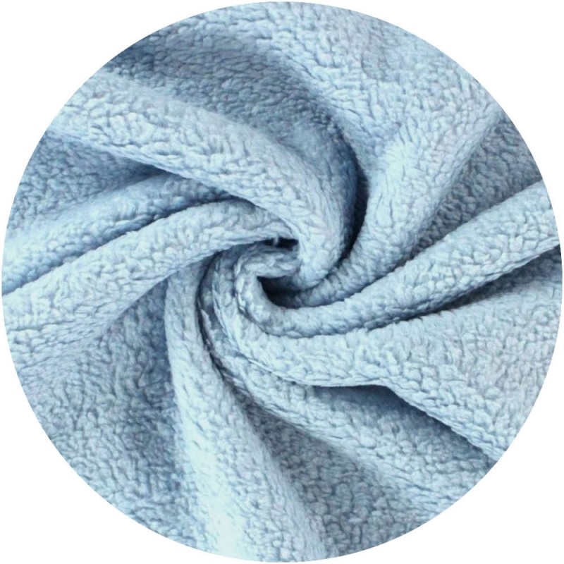 coupon de tissu peluche en coton - Bleu ciel