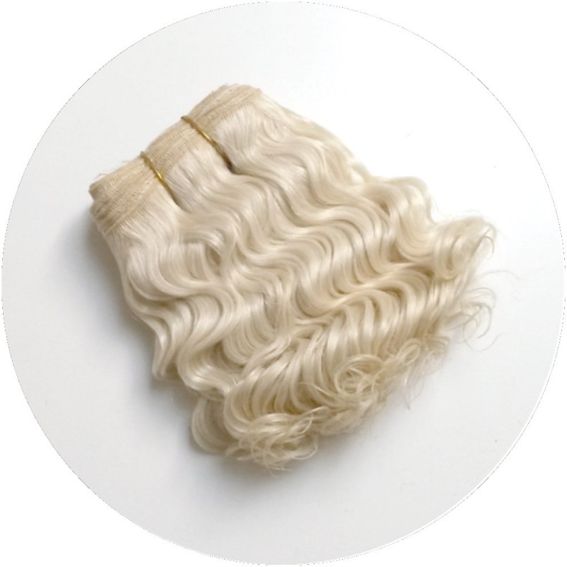 Cheveux De Poupée En Mohair Bouclés - Longueur 20 Cm, Couleur Marron, Pour Fabrication Poupées Et Figurines