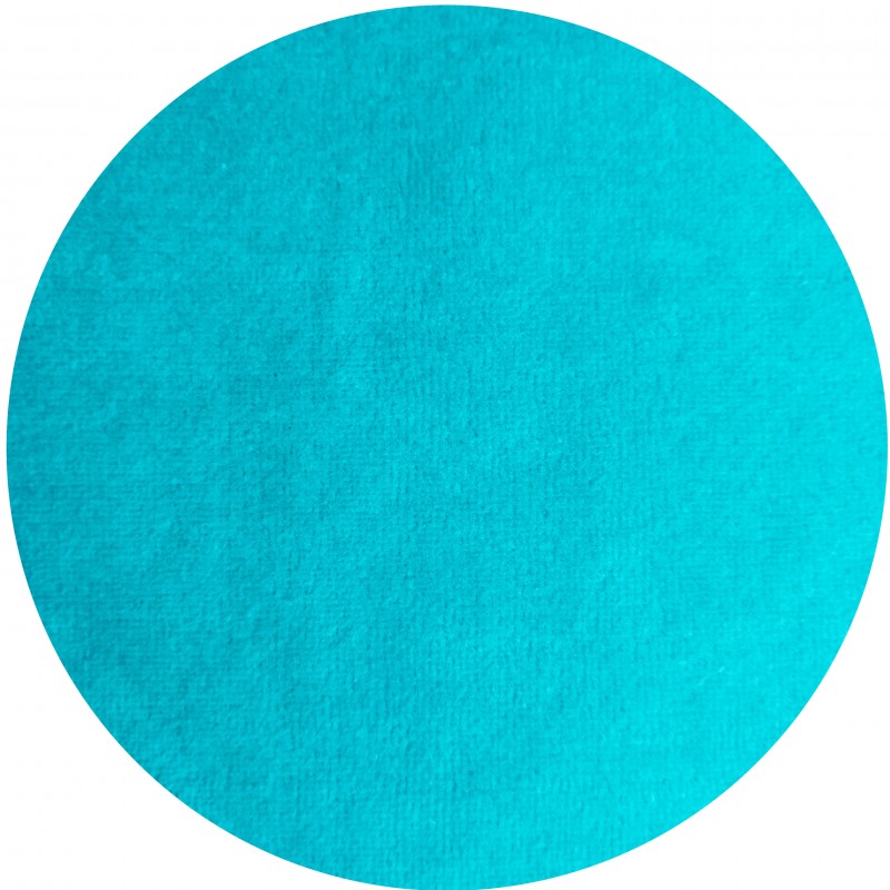 velours de coton oekotex couleur bleu lagon